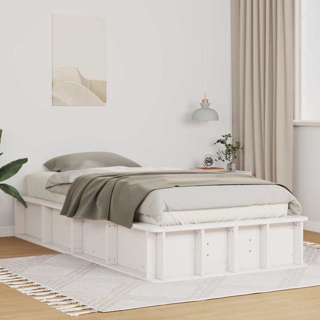 Bedframe Wit 90 x 190 cm Massief grenenhout is nu te koop bij PeponiXL, paradijselijk wonen!