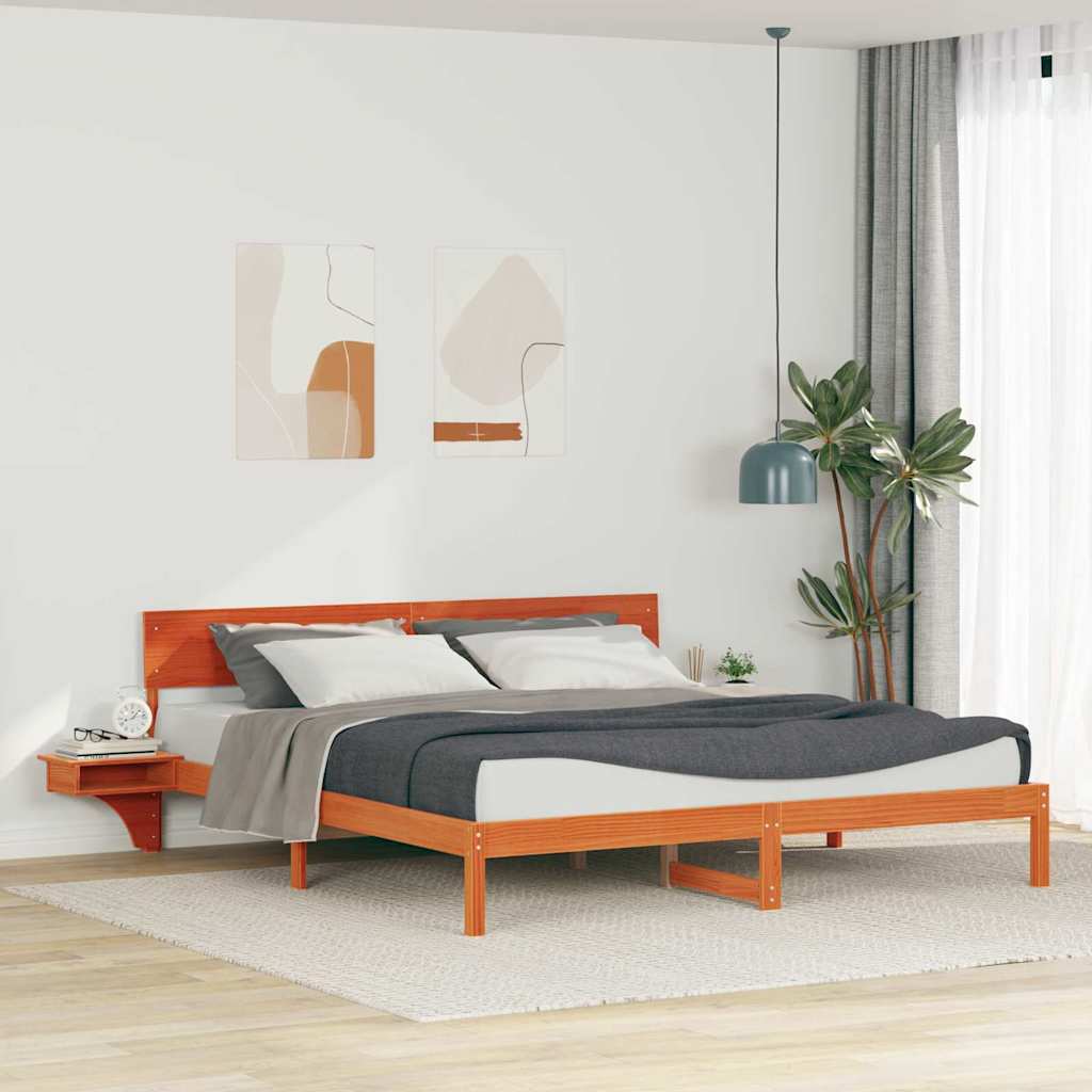 Bedframe Wasbruin 200 x 200 cm Massief grenenhout is nu te koop bij PeponiXL, paradijselijk wonen!