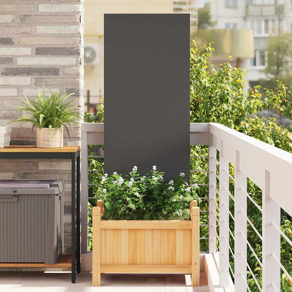 Tuin Privacy Screen Zwart 50 x 140 cm Koudgewalst staal is nu te koop bij PeponiXL, paradijselijk wonen!