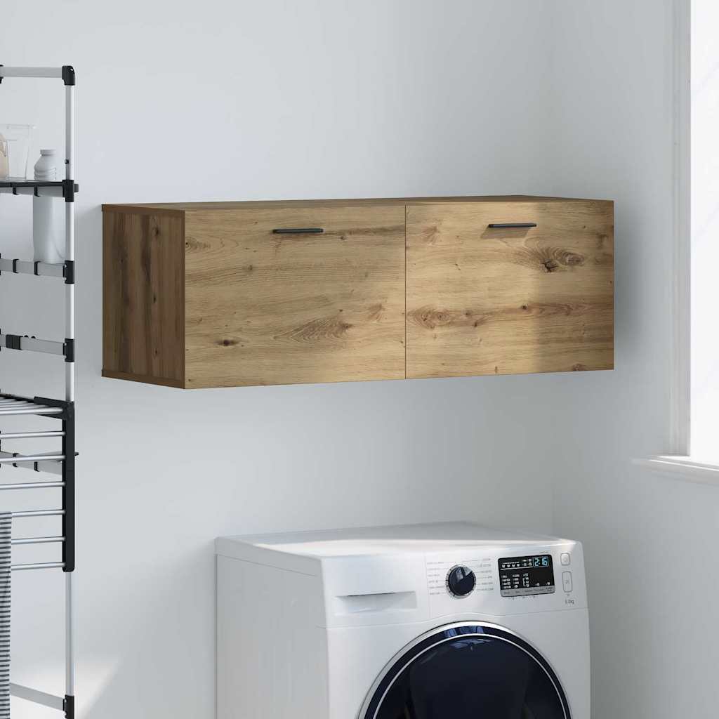 Wandkast Artisan Eiken 100 x 36,5 x 35 cm Bewerkt hout is nu te koop bij PeponiXL, paradijselijk wonen!