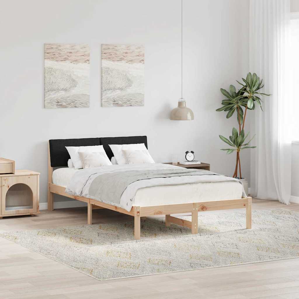 Bedframe Bruin en zwart 120 x 200 cm Massief grenenhout is nu te koop bij PeponiXL, paradijselijk wonen!