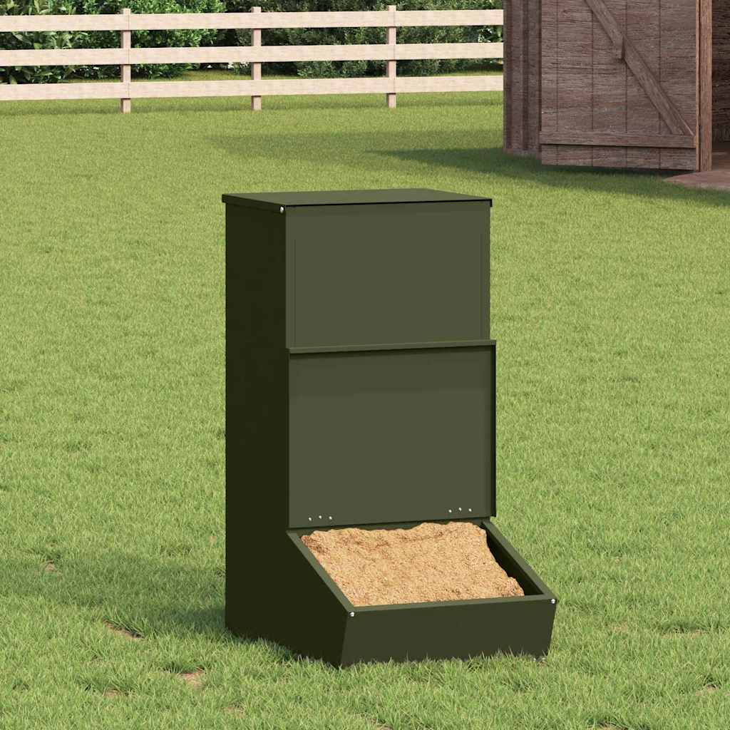 Varkensvoeder Olijf Groen 55 x 38 x 76 cm Koudgewalst Staal is nu te koop bij PeponiXL, paradijselijk wonen!