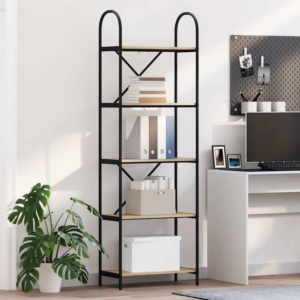 Boekenkast Sonoma Eiken 60 x 30 x 183 cm Bewerkt hout is nu te koop bij PeponiXL, paradijselijk wonen!