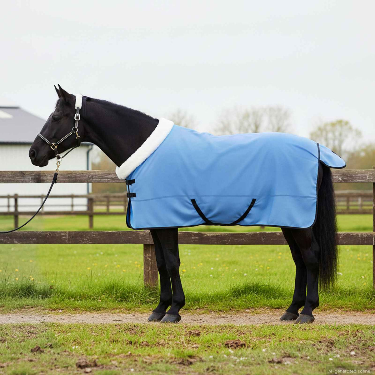 Paardendeken Volledige Aqua 145 cm Polar fleece is nu te koop bij PeponiXL, paradijselijk wonen!