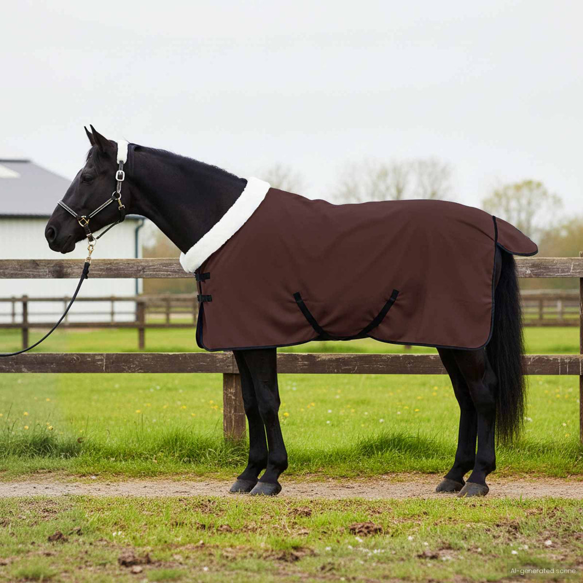 Paardendeken Volledig Donkerbruin 85 cm Polar fleece is nu te koop bij PeponiXL, paradijselijk wonen!