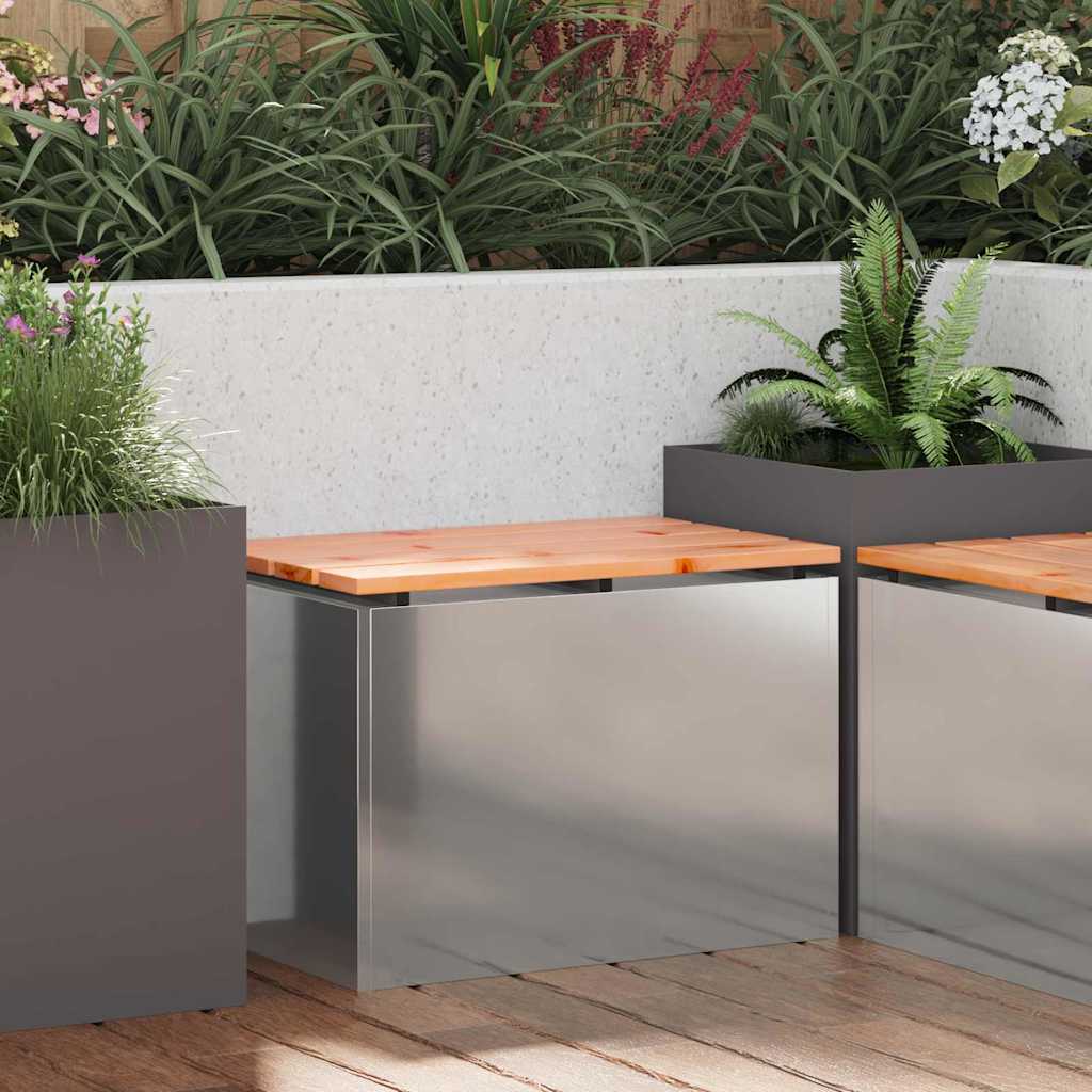 Tuinbank Zilver 60 x 40 x 43 cm Gegalvaniseerd staal is nu te koop bij PeponiXL, paradijselijk wonen!