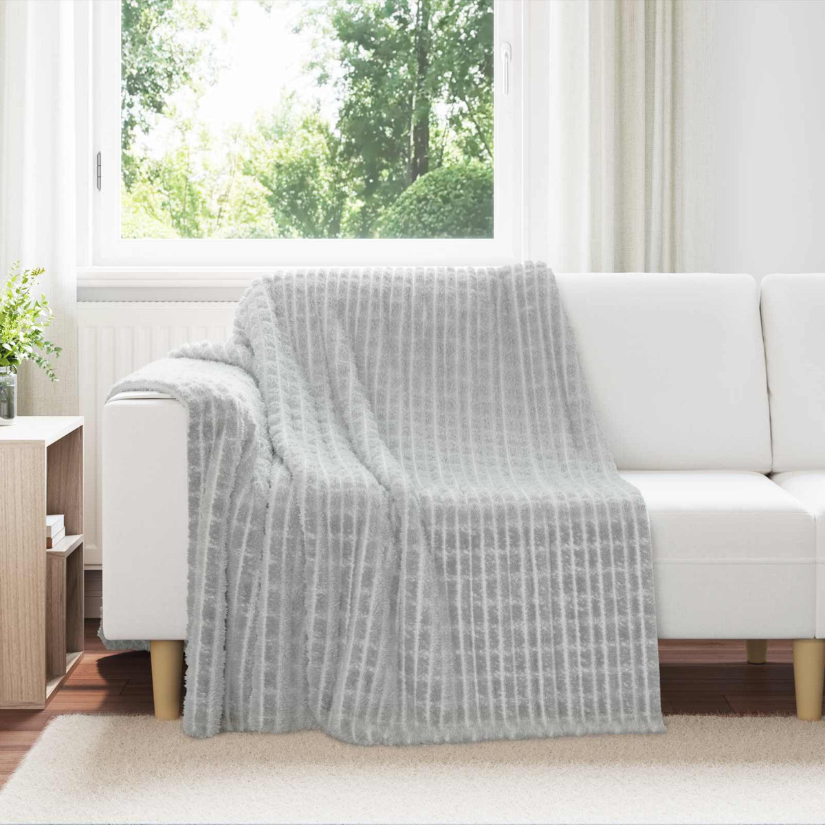 Kleden 6 pcs Grijs 200 x 150 cm Fleece is nu te koop bij PeponiXL, paradijselijk wonen!