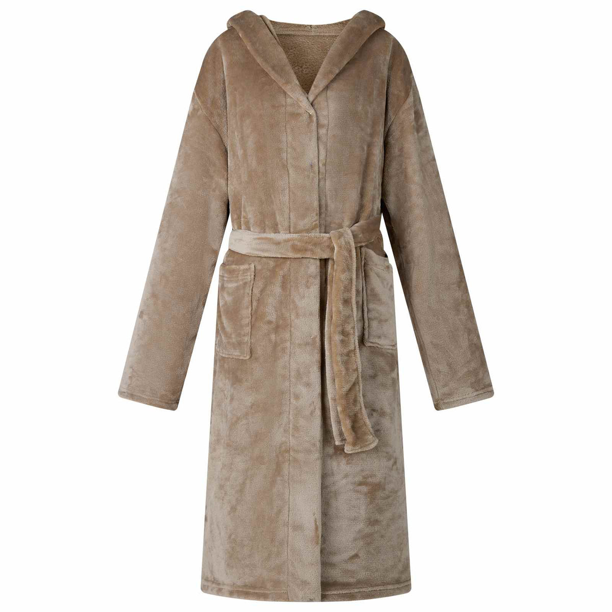 Badjas Hoodie Kameel xxxl Flanel is nu te koop bij PeponiXL, paradijselijk wonen!