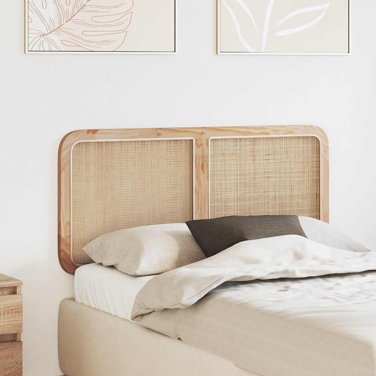 Hoofdbord met hoofdeinde Naturel 120 x 55 x 3 cm Rattan is nu te koop bij PeponiXL, paradijselijk wonen!