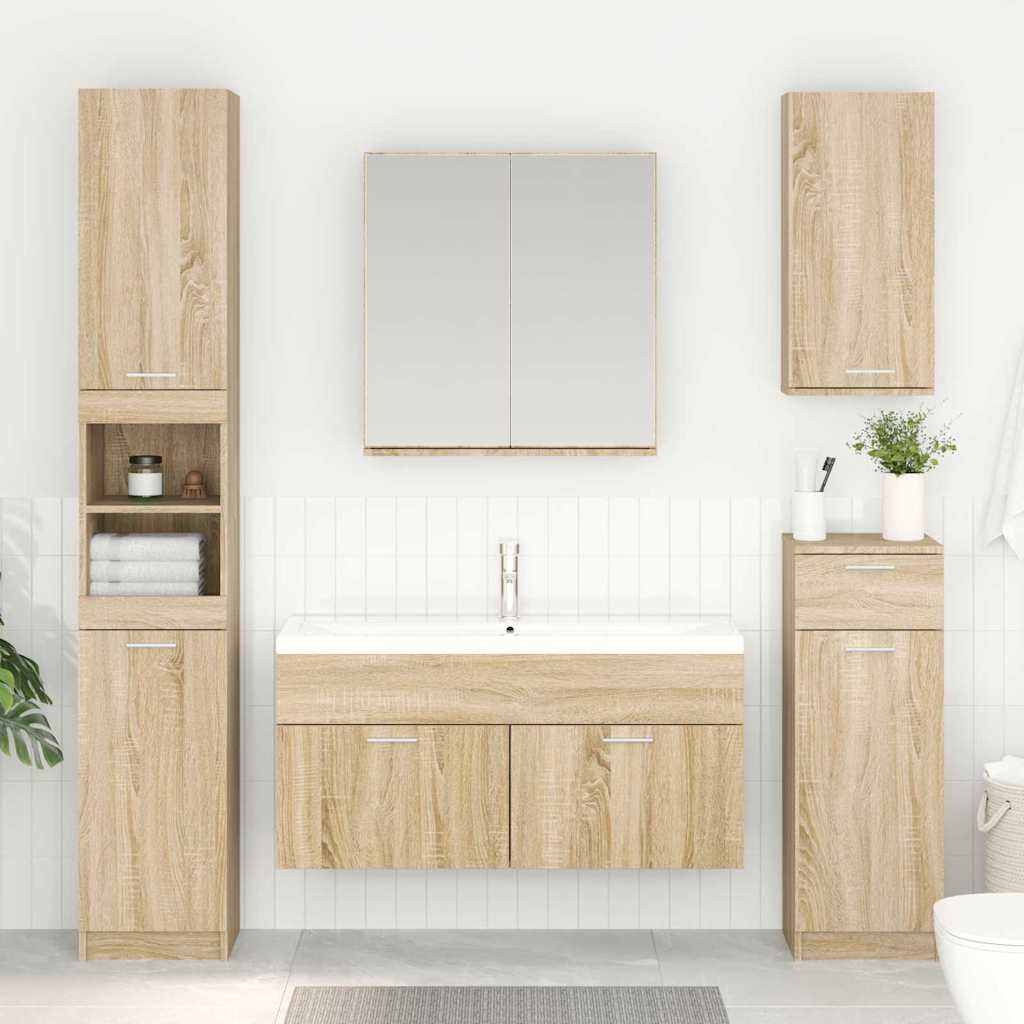 Wastafelkast met opslag met de deur Sonoma Eiken Bewerkt hout is nu te koop bij PeponiXL, paradijselijk wonen!
