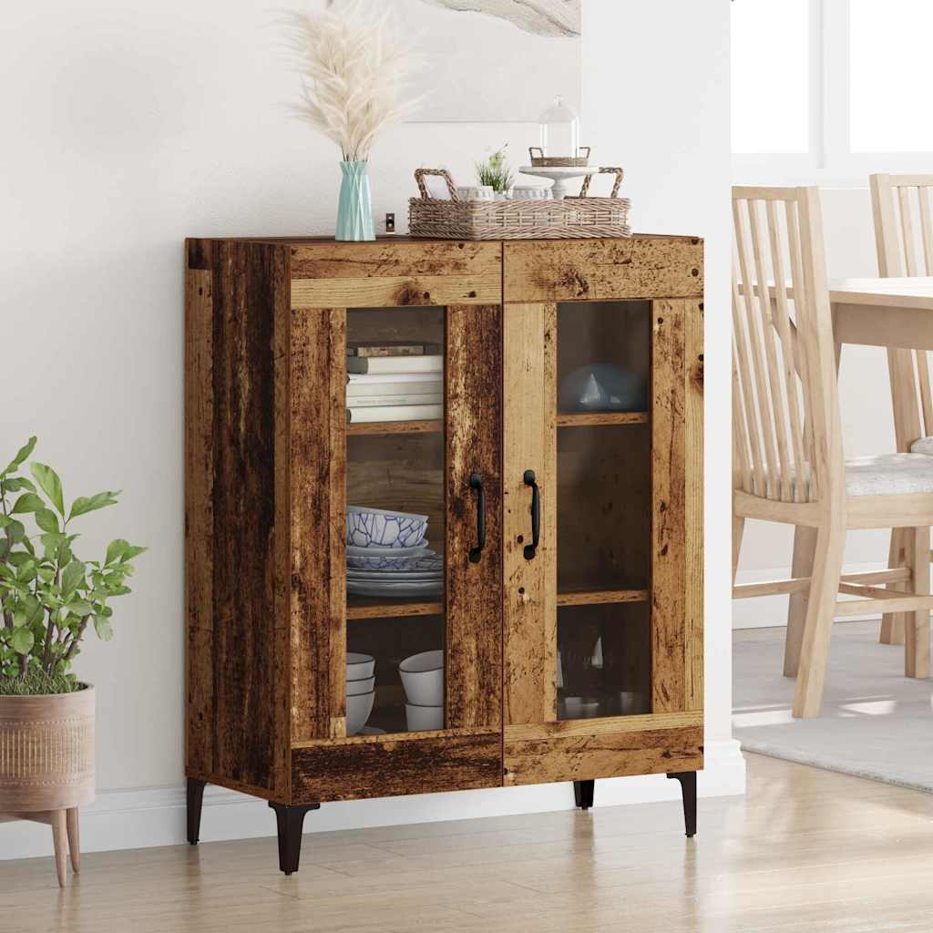 Dressoir Oud Hout 69,5 x 34 x 90 cm Gemonteerd hout en ijzer is nu te koop bij PeponiXL, paradijselijk wonen!