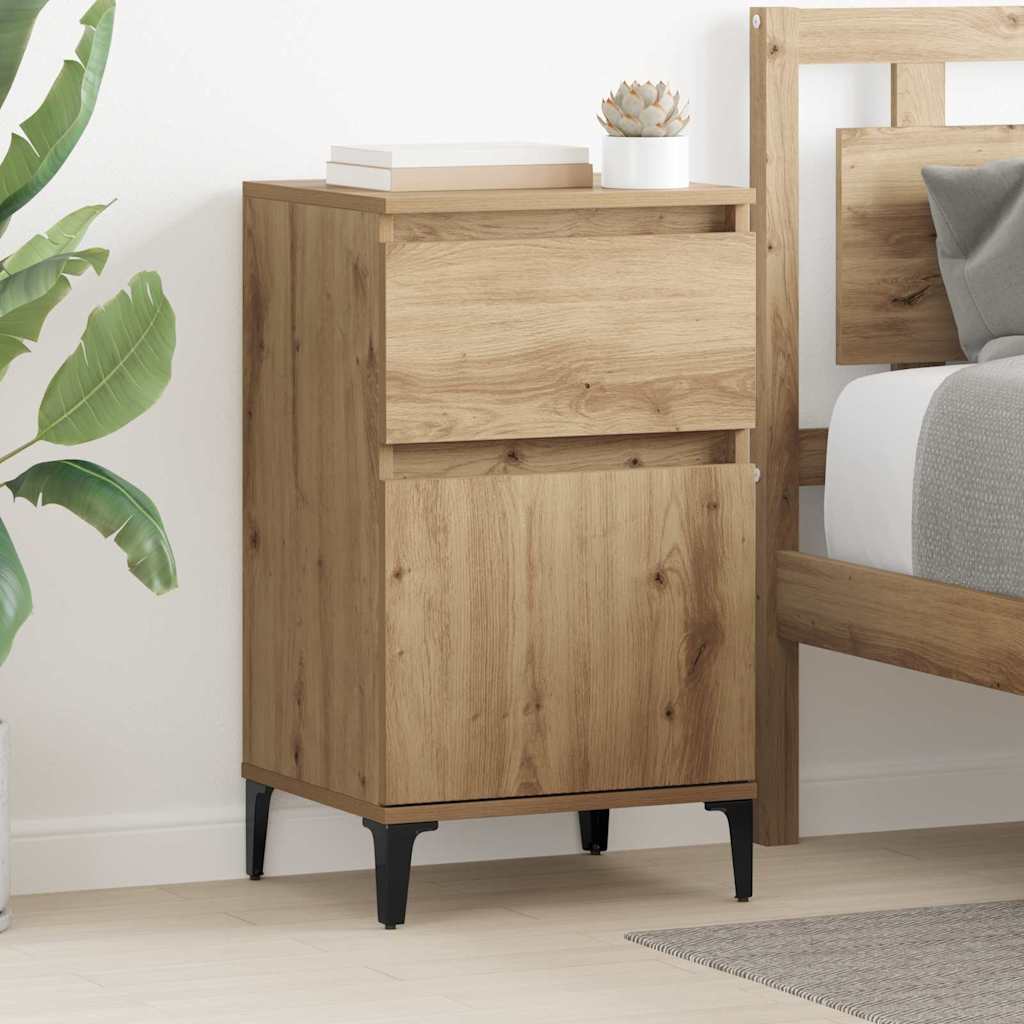 Nachtkastje 2 pcs Artisan Eiken 40 x 35 x 70 cm Bewerkt hout is nu te koop bij PeponiXL, paradijselijk wonen!