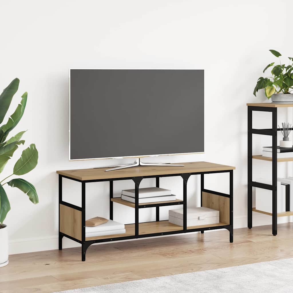 TV-kast Artisan Eiken 100 x 35 x 45 cm Gemonteerd hout en ijzer is nu te koop bij PeponiXL, paradijselijk wonen!