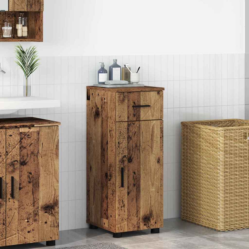 Badkamer Kast Oud Hout 30 x 35 x 80 cm Bewerkt hout & Metaal is nu te koop bij PeponiXL, paradijselijk wonen!