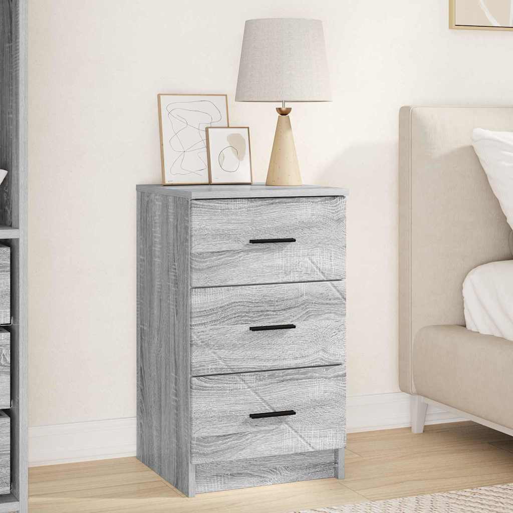 Nachtkastje met lade Grijs sonoma 38 x 38 x 66 cm Bewerkt hout is nu te koop bij PeponiXL, paradijselijk wonen!