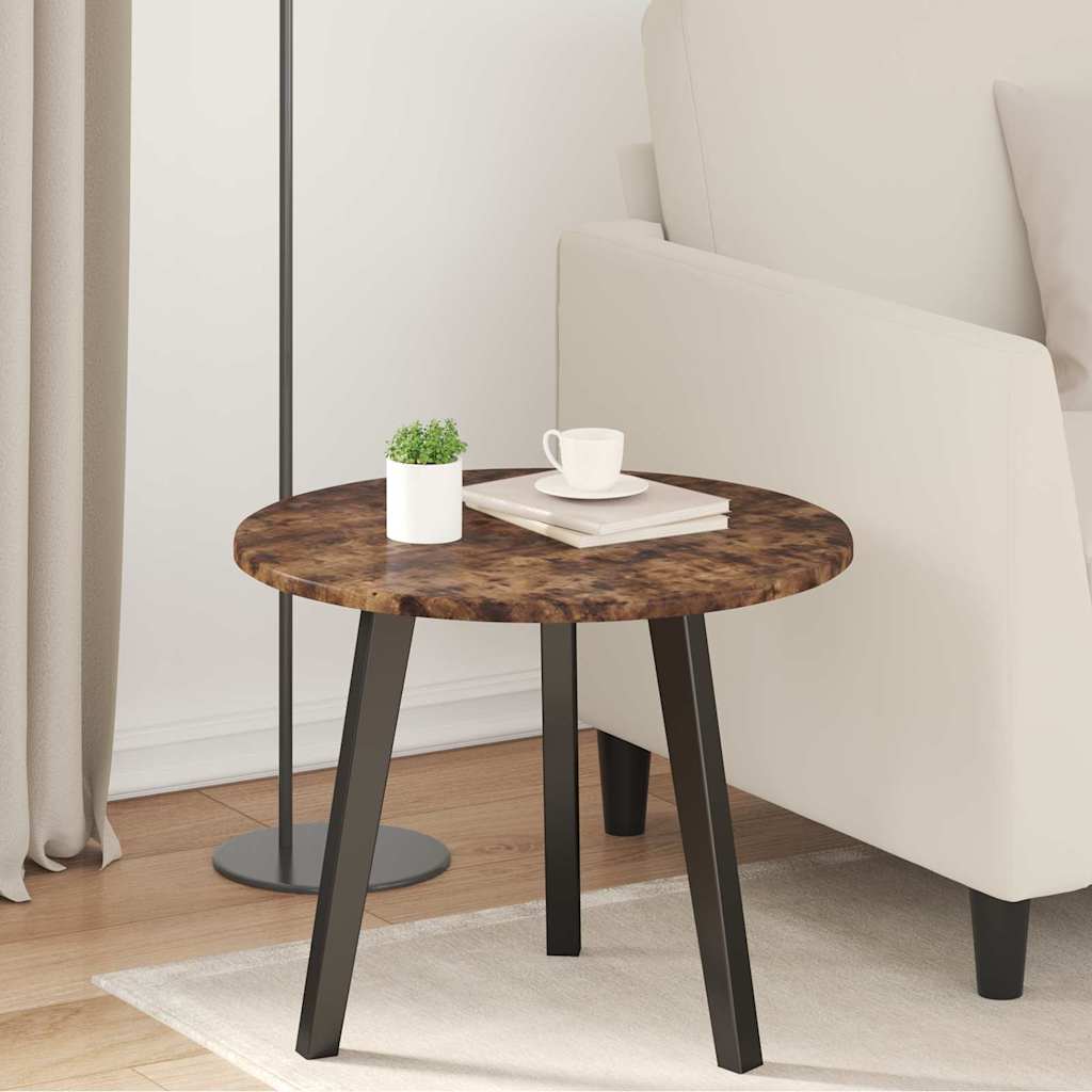 Tafelblad Ø 50 x 1,5 cm Rond Bewerkt hout Gerookt eiken is nu te koop bij PeponiXL, paradijselijk wonen!