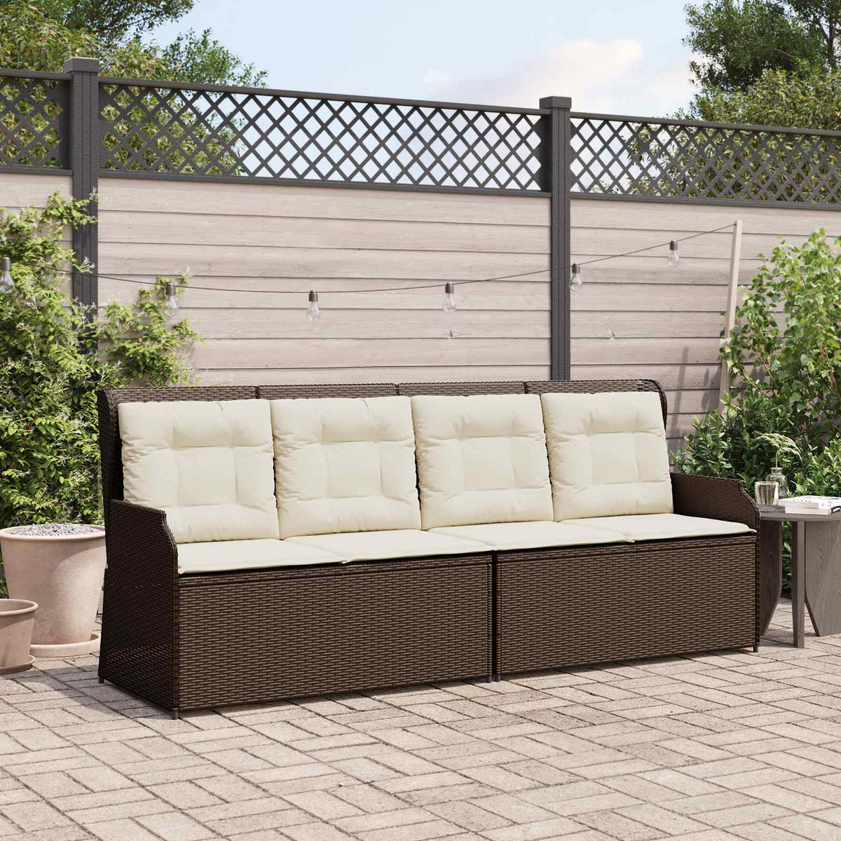 Tuinbank Bruin poly rattan is nu te koop bij PeponiXL, paradijselijk wonen!