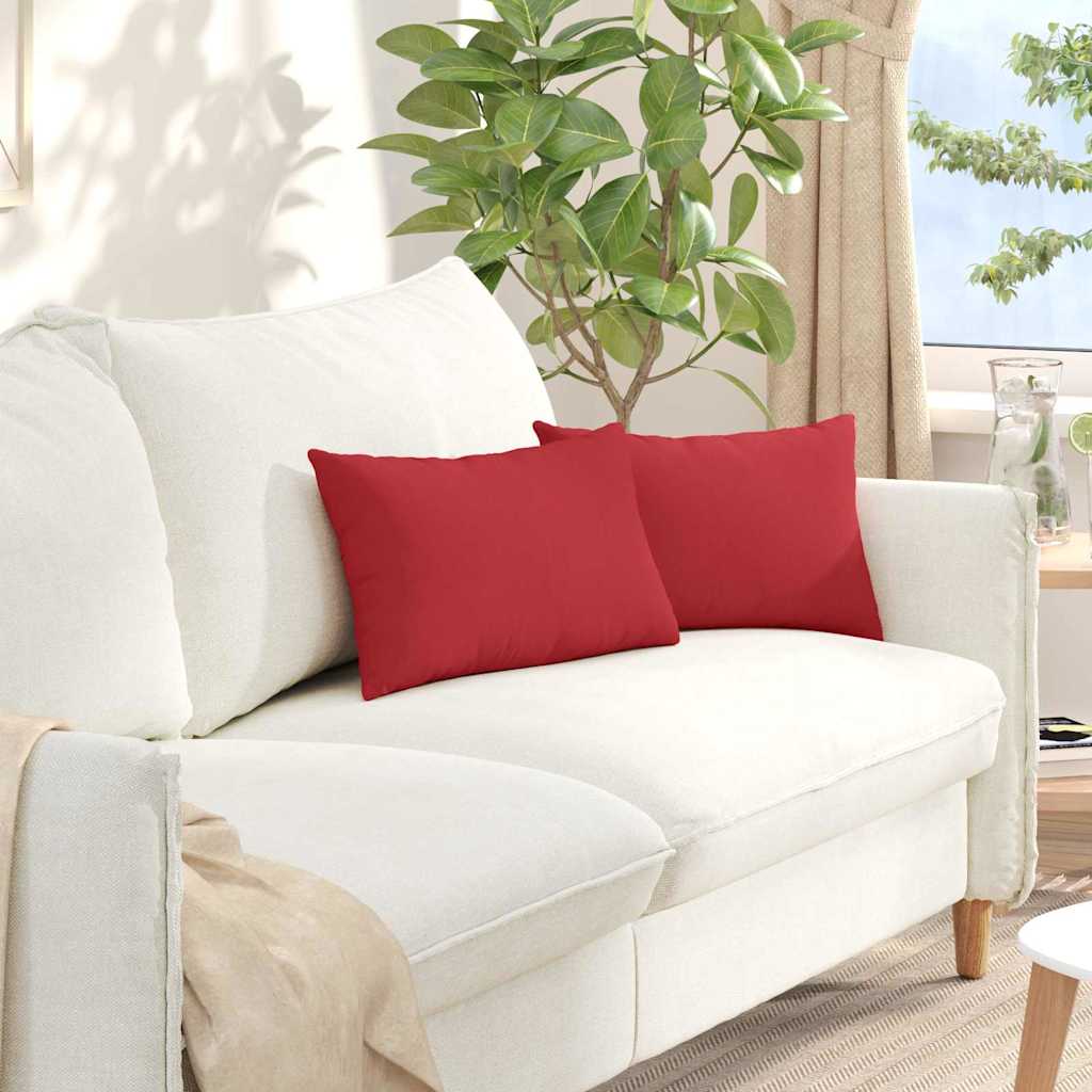 Sofa Kussens 2 pcs Rood 50 x 30 cm Stof is nu te koop bij PeponiXL, paradijselijk wonen!