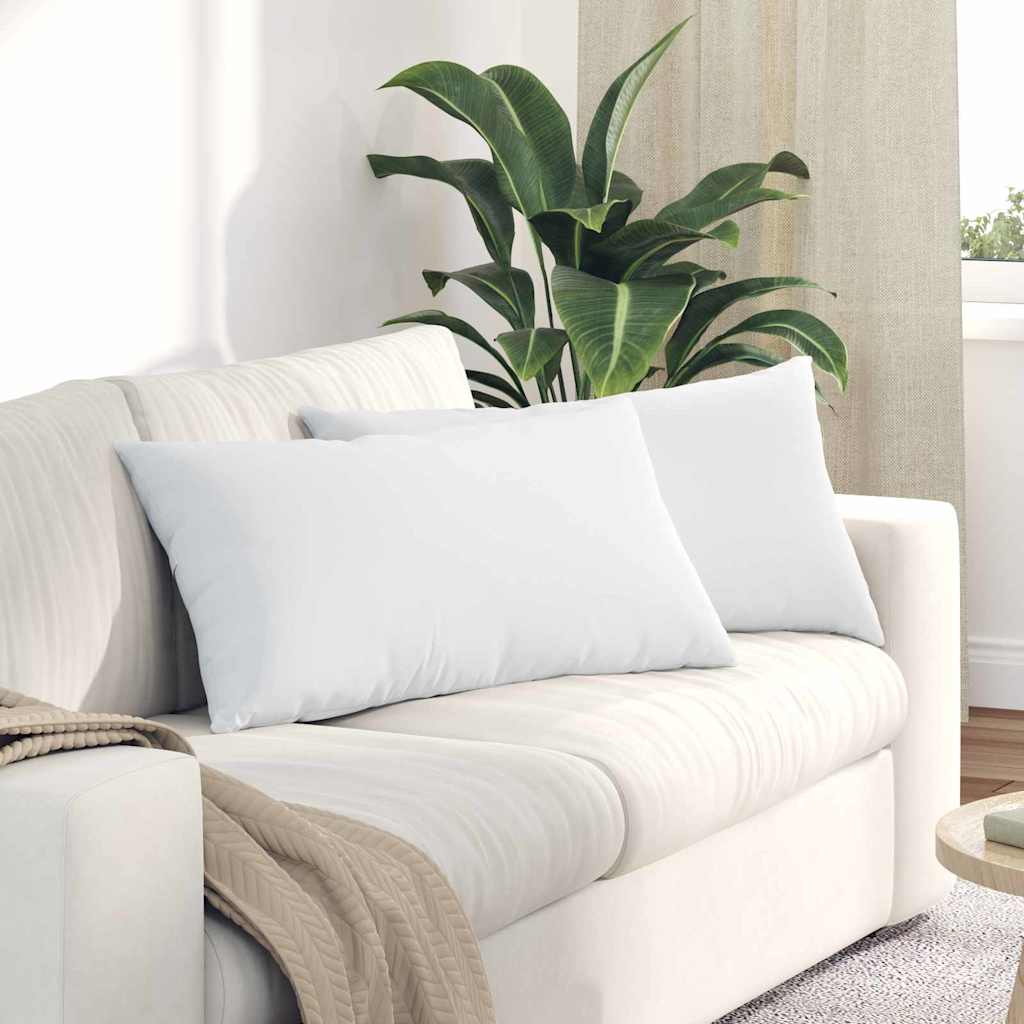 Sofa Kussens 2 pcs Wit 80 x 40 cm Stof is nu te koop bij PeponiXL, paradijselijk wonen!
