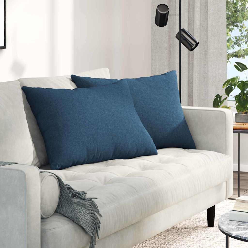 Sofa Kussens 2 pcs Blauw 70 x 50 cm Stof is nu te koop bij PeponiXL, paradijselijk wonen!