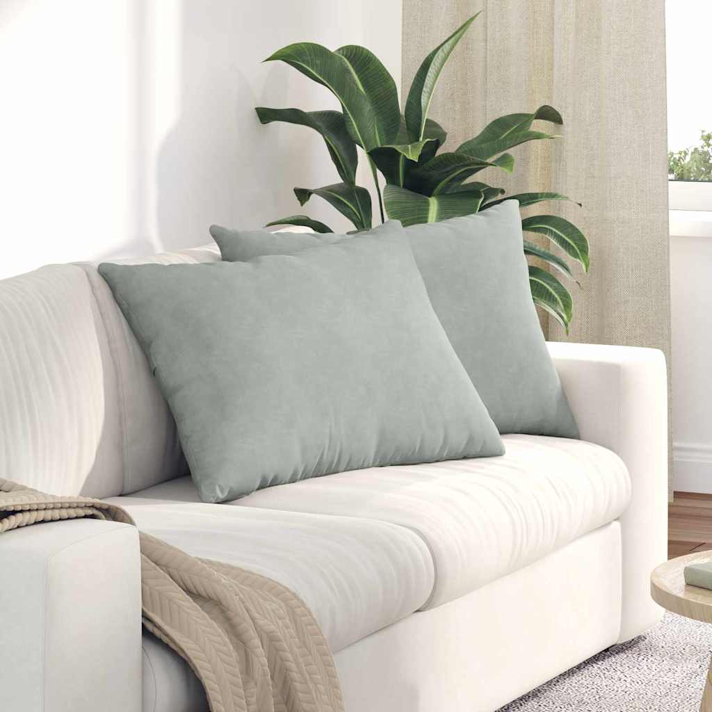 Sofa Kussens 2 stuks Lichtgrijs 70 x 50 cm Cordstof is nu te koop bij PeponiXL, paradijselijk wonen!