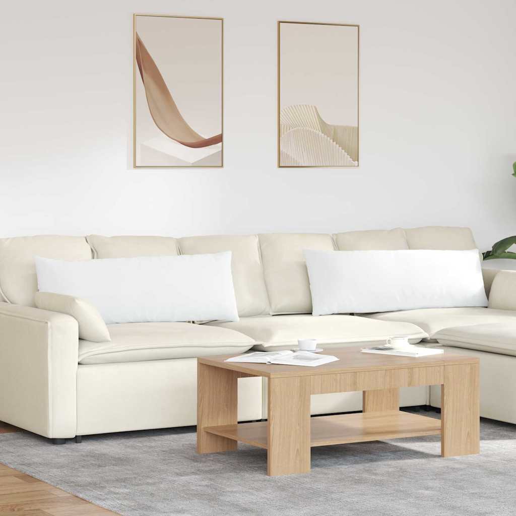 Sofa Kussens 2 pcs Wit 120 x 40 cm Stof is nu te koop bij PeponiXL, paradijselijk wonen!