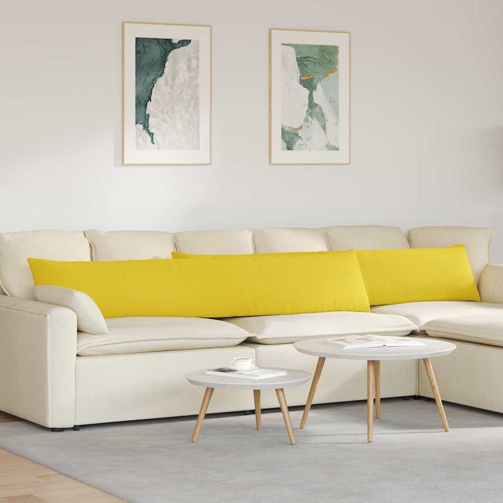 Sofa Kussens 2 pcs Lichtgeel 200 x 40 cm Stof is nu te koop bij PeponiXL, paradijselijk wonen!