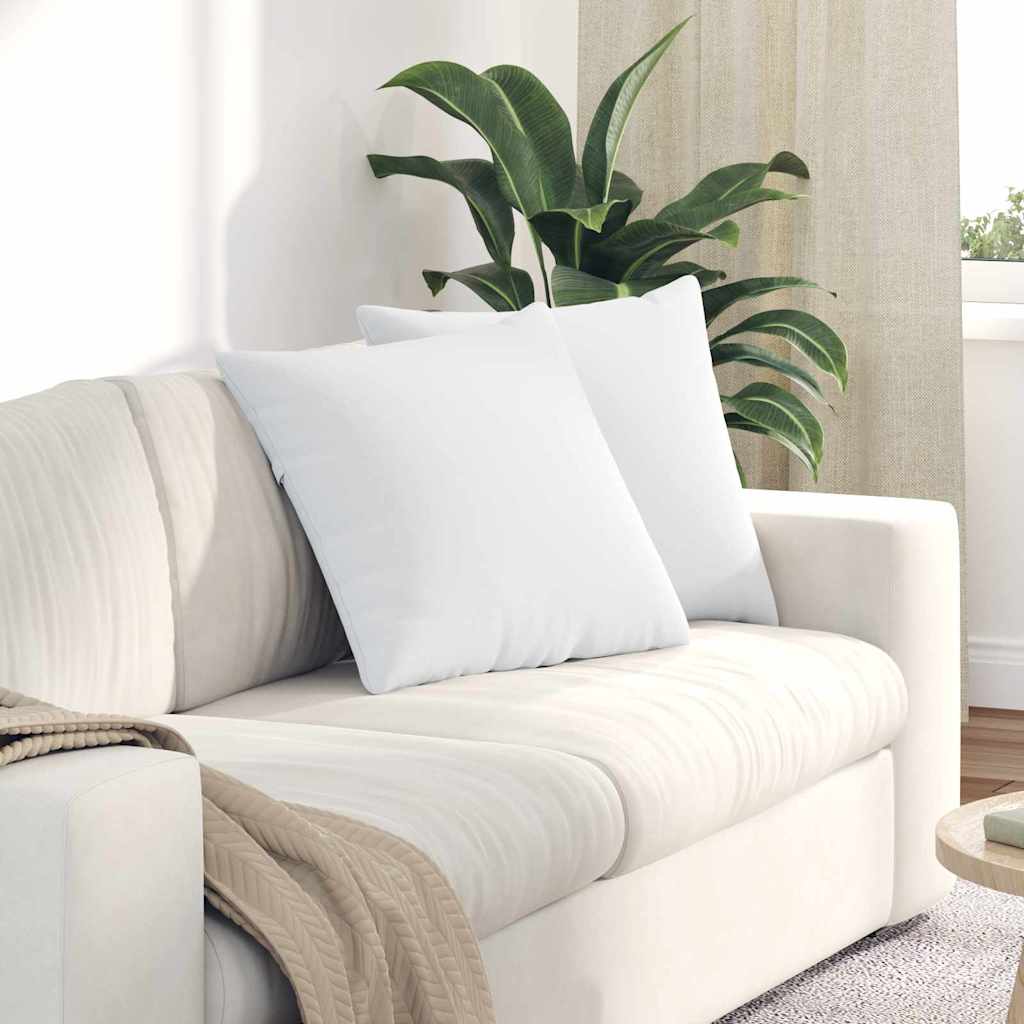 Sofa Kussens 2 pcs Wit 50 x 50 cm Stof is nu te koop bij PeponiXL, paradijselijk wonen!