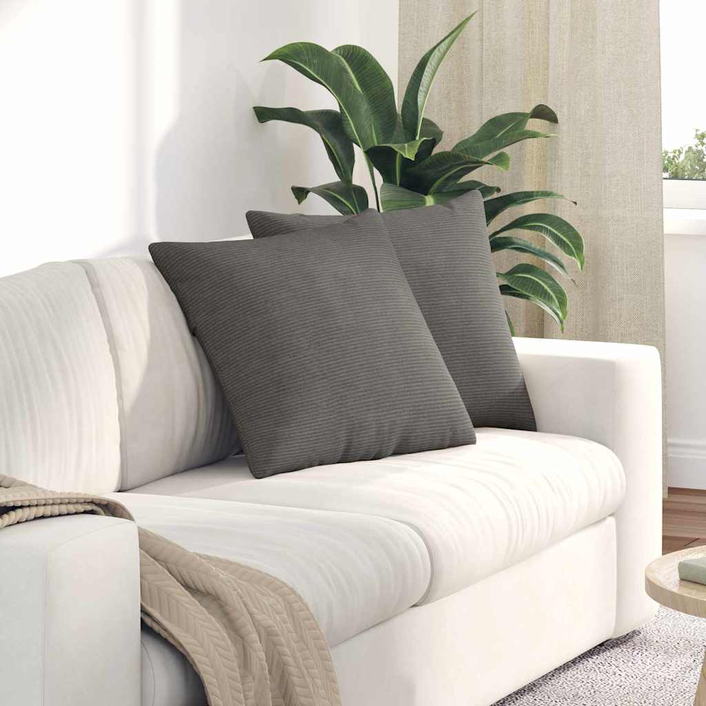 Sofa Kussens 2 stuks Lichtgrijs 50 x 50 cm Cordstof is nu te koop bij PeponiXL, paradijselijk wonen!