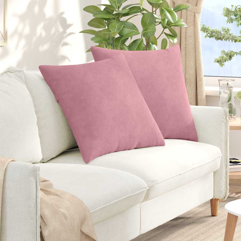 Sofa Kussens 2 stuks Roze 60 x 60 cm Cordstof is nu te koop bij PeponiXL, paradijselijk wonen!
