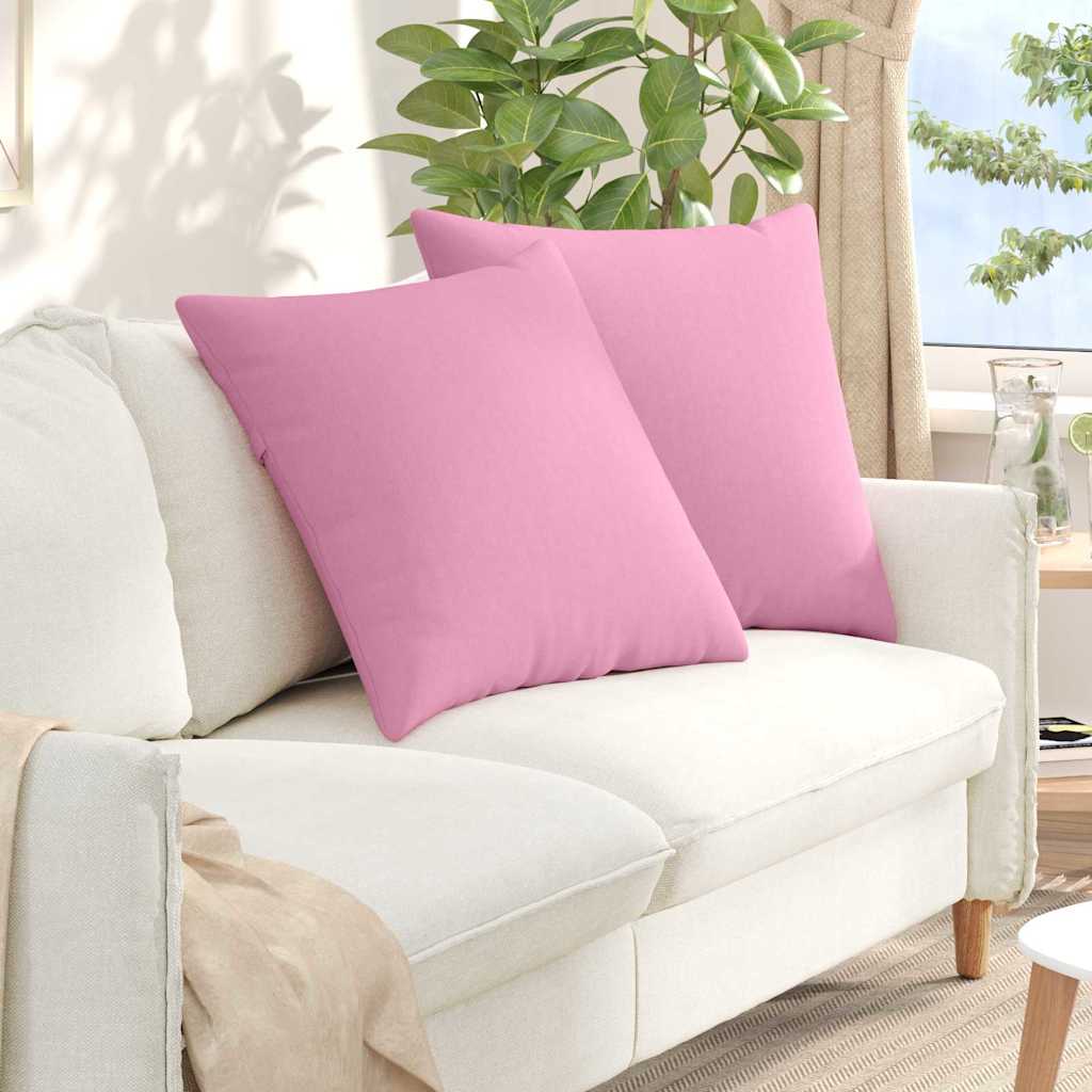 Sofa Kussens 2 pcs Roze 80 x 80 cm Stof is nu te koop bij PeponiXL, paradijselijk wonen!