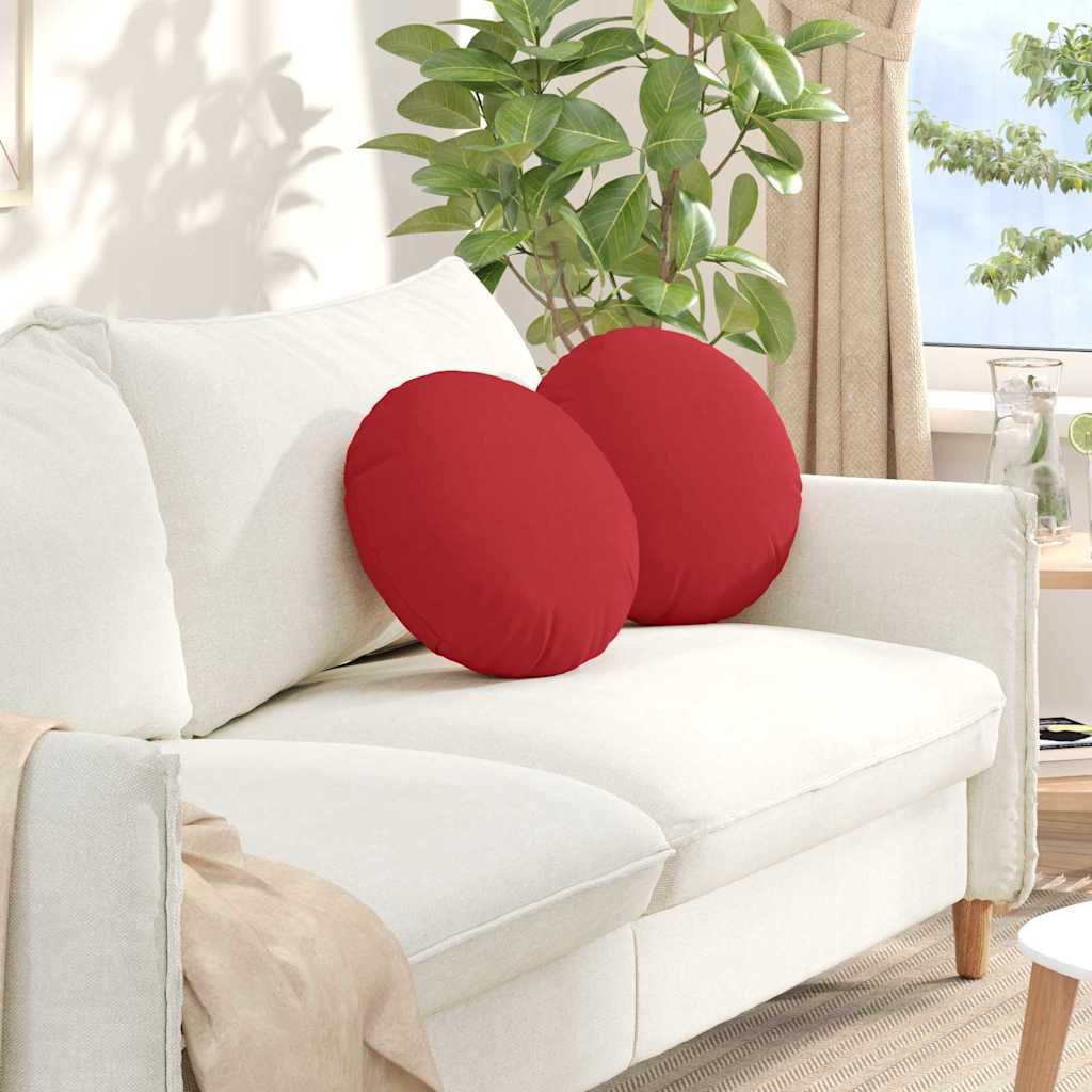 Zitkussens 2 pcs Rood Ø40 x 13 cm Stof is nu te koop bij PeponiXL, paradijselijk wonen!