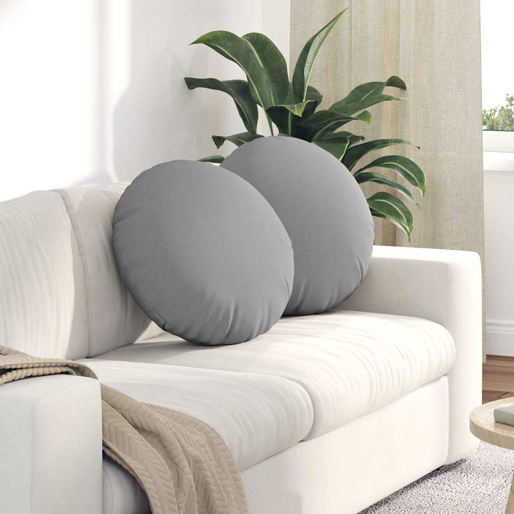 Zitkussens 2 pcs Wolkengrijs Ø50 x 19 cm Stof is nu te koop bij PeponiXL, paradijselijk wonen!