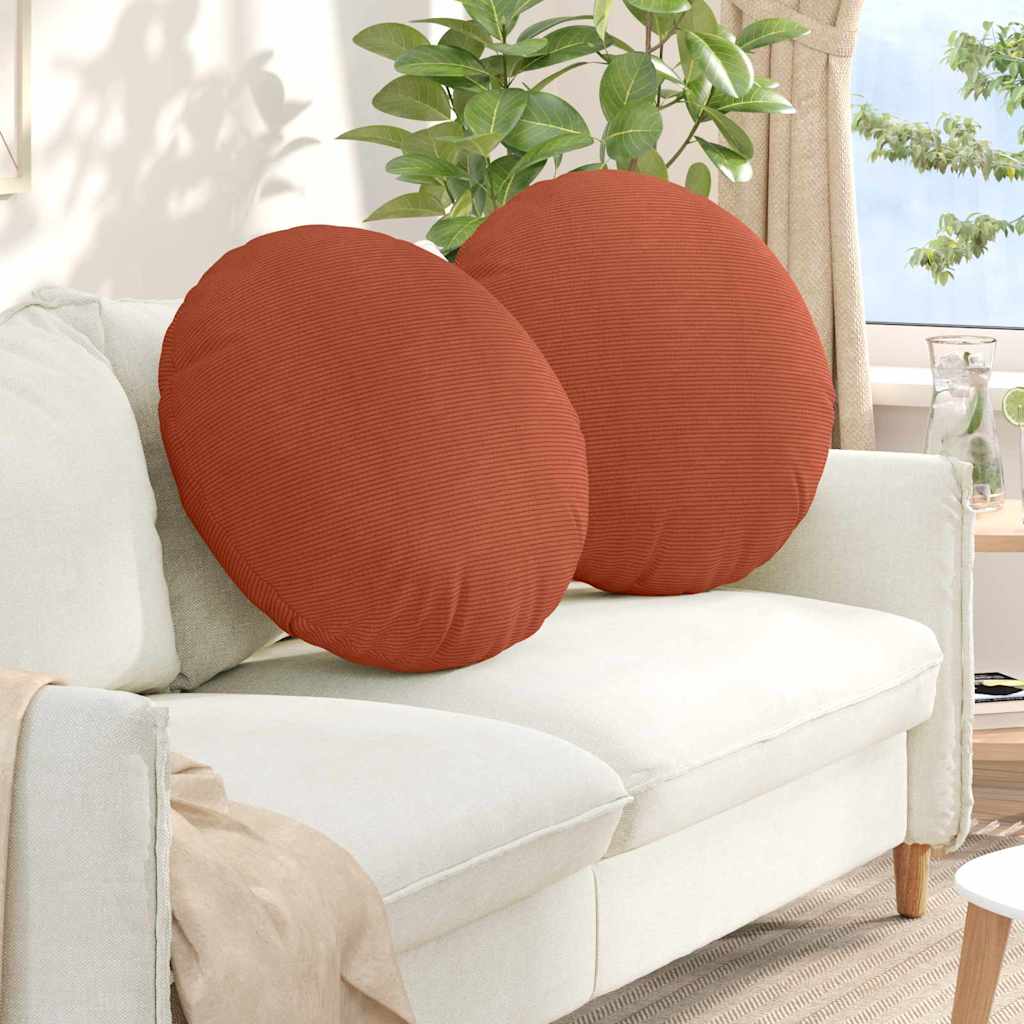 Zitkussens 2 pcs Rood-oranje Ø 80 cm Katoen Stof is nu te koop bij PeponiXL, paradijselijk wonen!