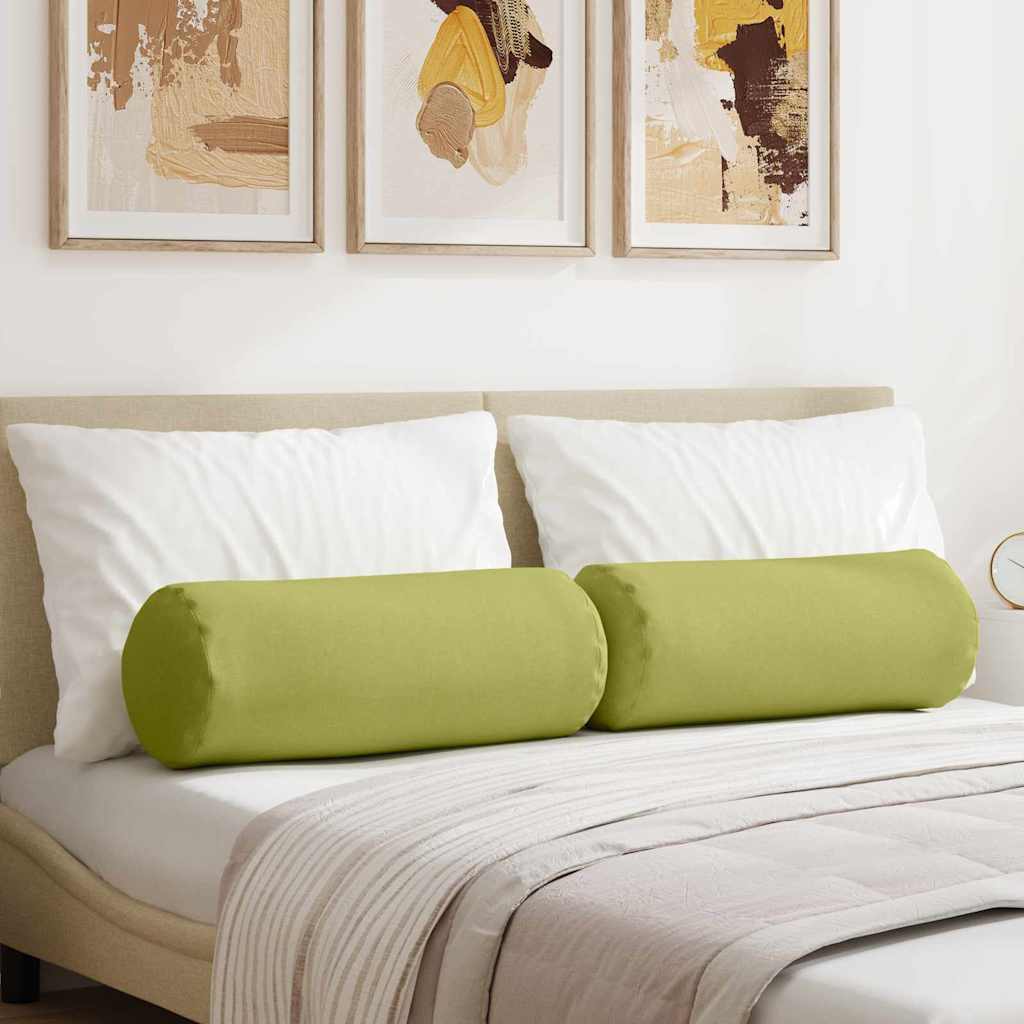 Bolster Kussens 2 stuks Lichtgroen Ø 25 x 70 cm Stof is nu te koop bij PeponiXL, paradijselijk wonen!