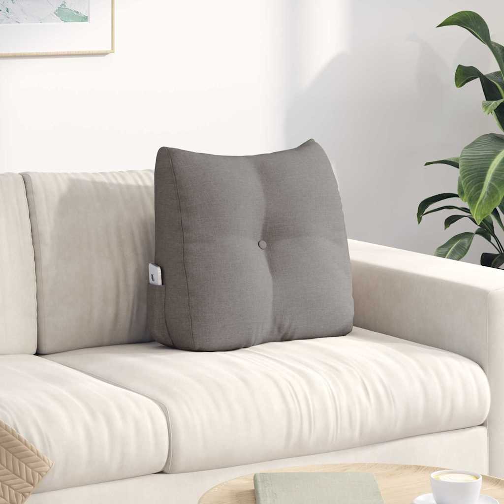 Rugkussen Taupe 45 x 24 x 50 cm Stof is nu te koop bij PeponiXL, paradijselijk wonen!