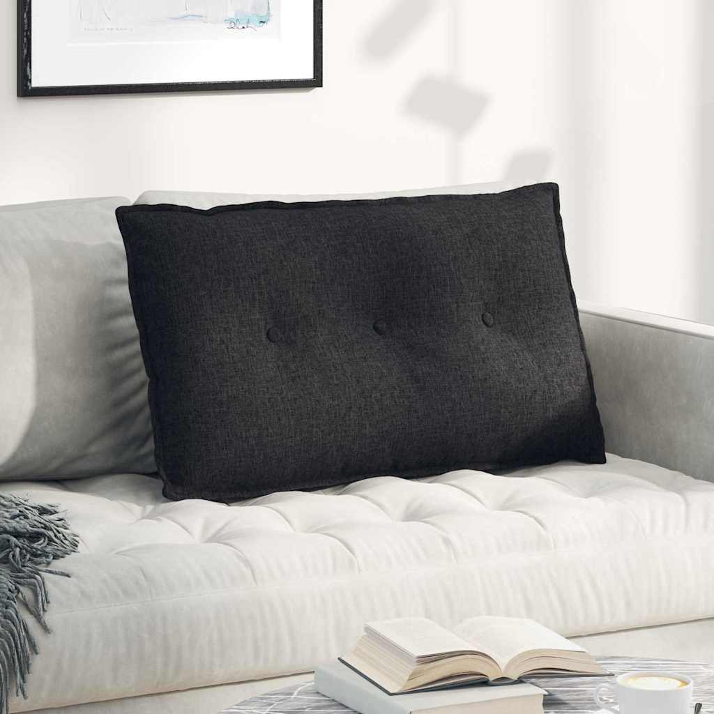 Rugkussen Zwart 80 x 19 x 50 cm Stof is nu te koop bij PeponiXL, paradijselijk wonen!