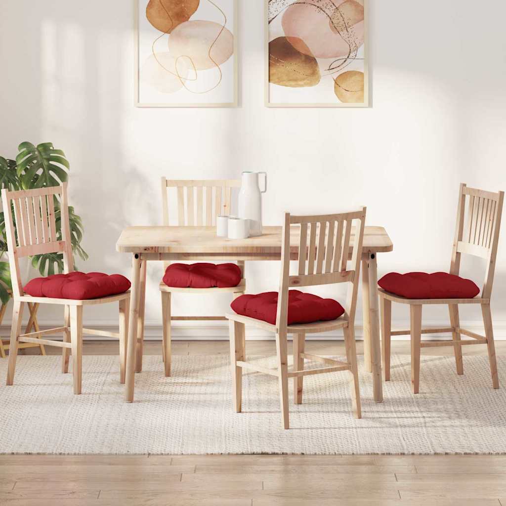 Zitkussens 4 pcs Rood 40 x 40 x 12 cm Stof is nu te koop bij PeponiXL, paradijselijk wonen!
