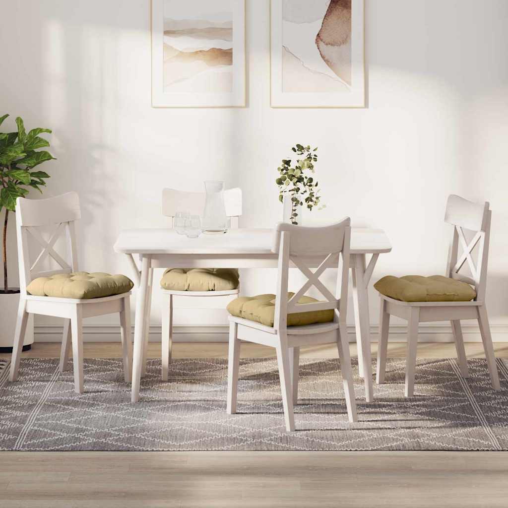 Zitkussens 4 pcs Grijs groen 40 x 40 cm Katoen Stof is nu te koop bij PeponiXL, paradijselijk wonen!