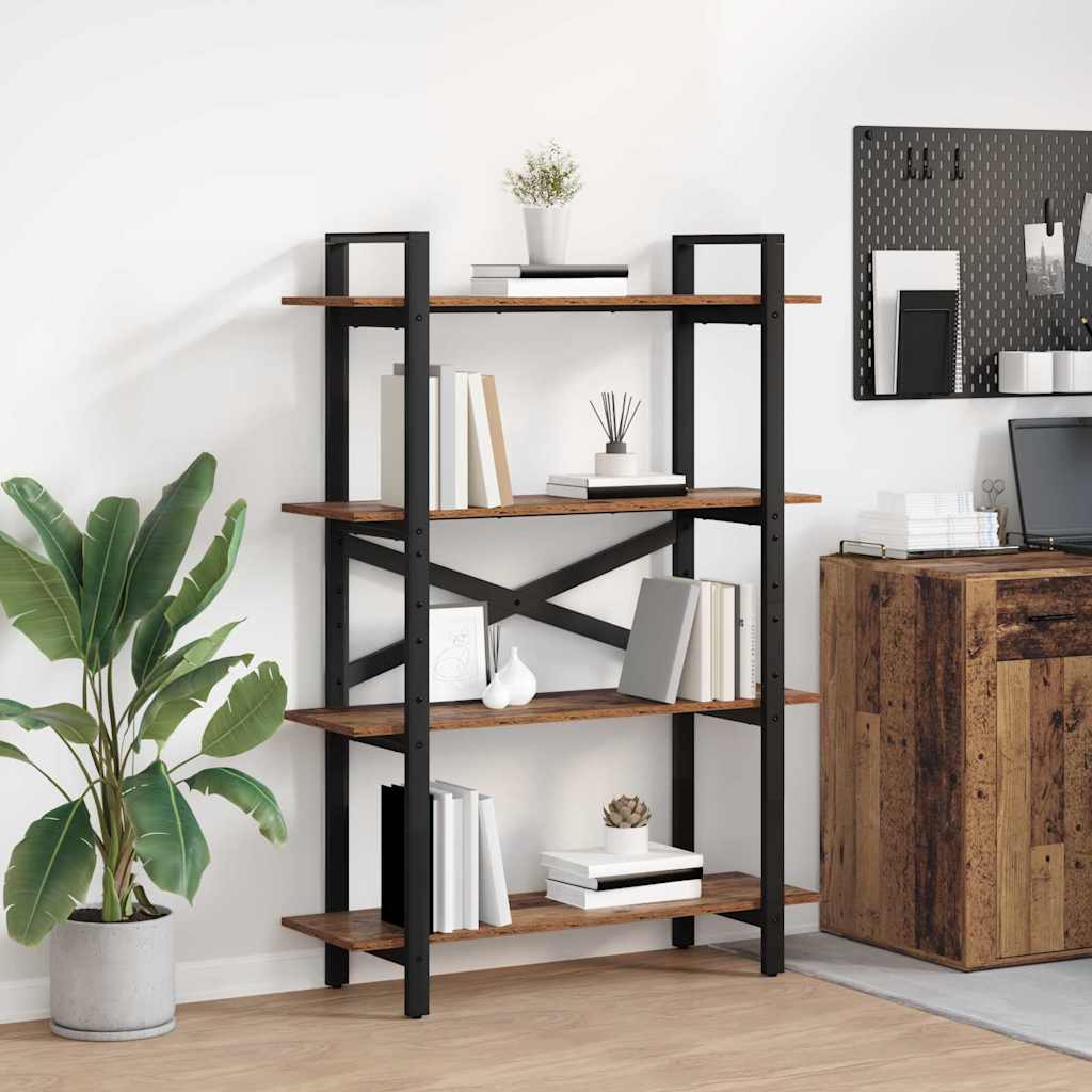 Boekenkast Oud Hout 100 x 33,5 x 140 cm Bewerkt hout is nu te koop bij PeponiXL, paradijselijk wonen!