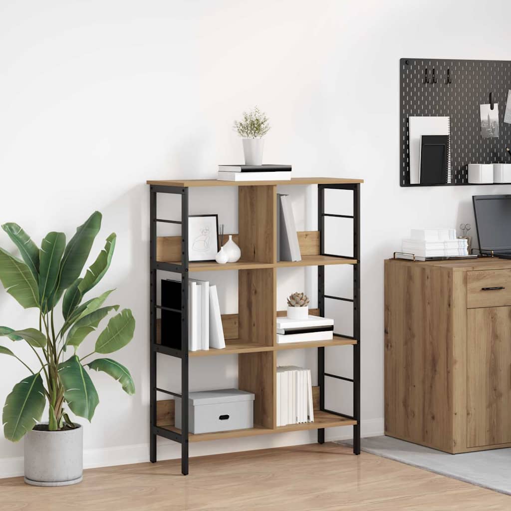 Boekenkast Artisan Eiken 82 x 32 x 112 cm Bewerkt hout is nu te koop bij PeponiXL, paradijselijk wonen!