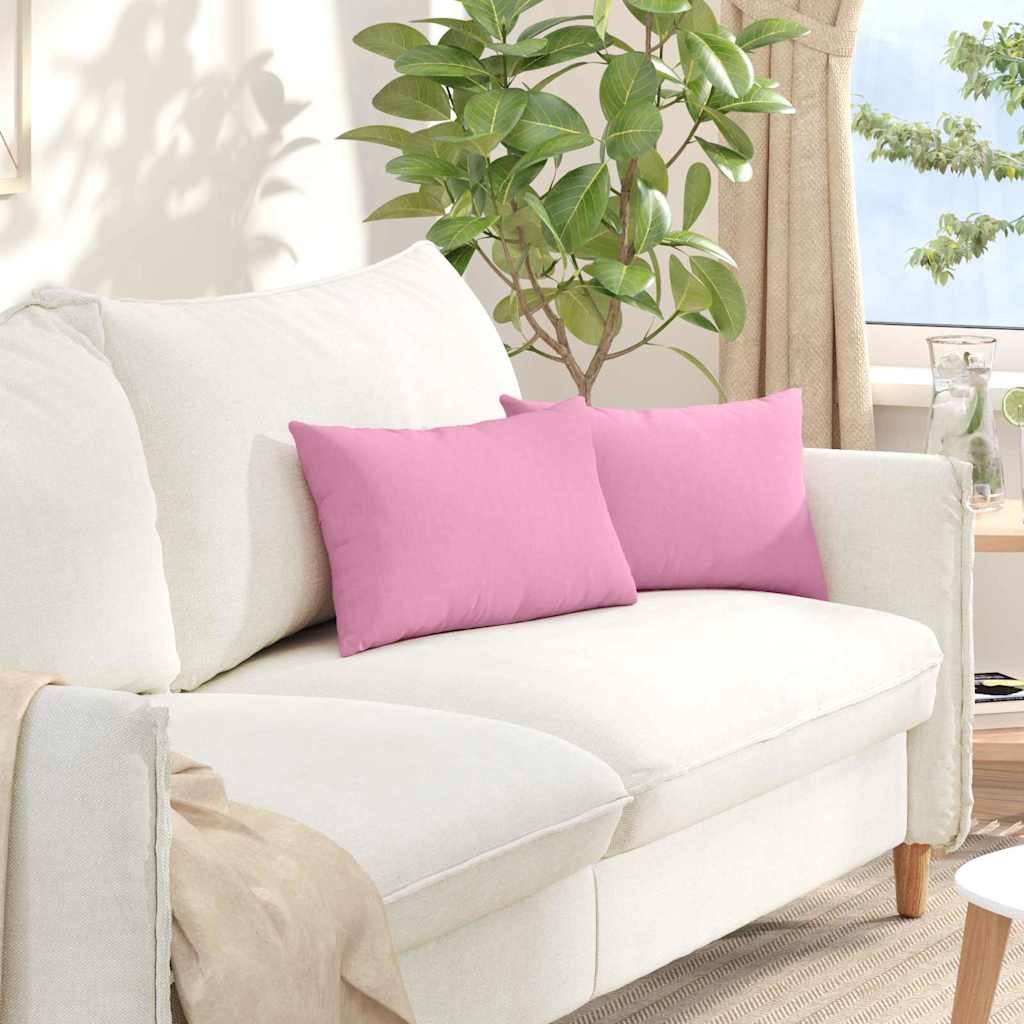 Sofa Kussens 2 pcs Roze 50 x 30 cm Stof is nu te koop bij PeponiXL, paradijselijk wonen!