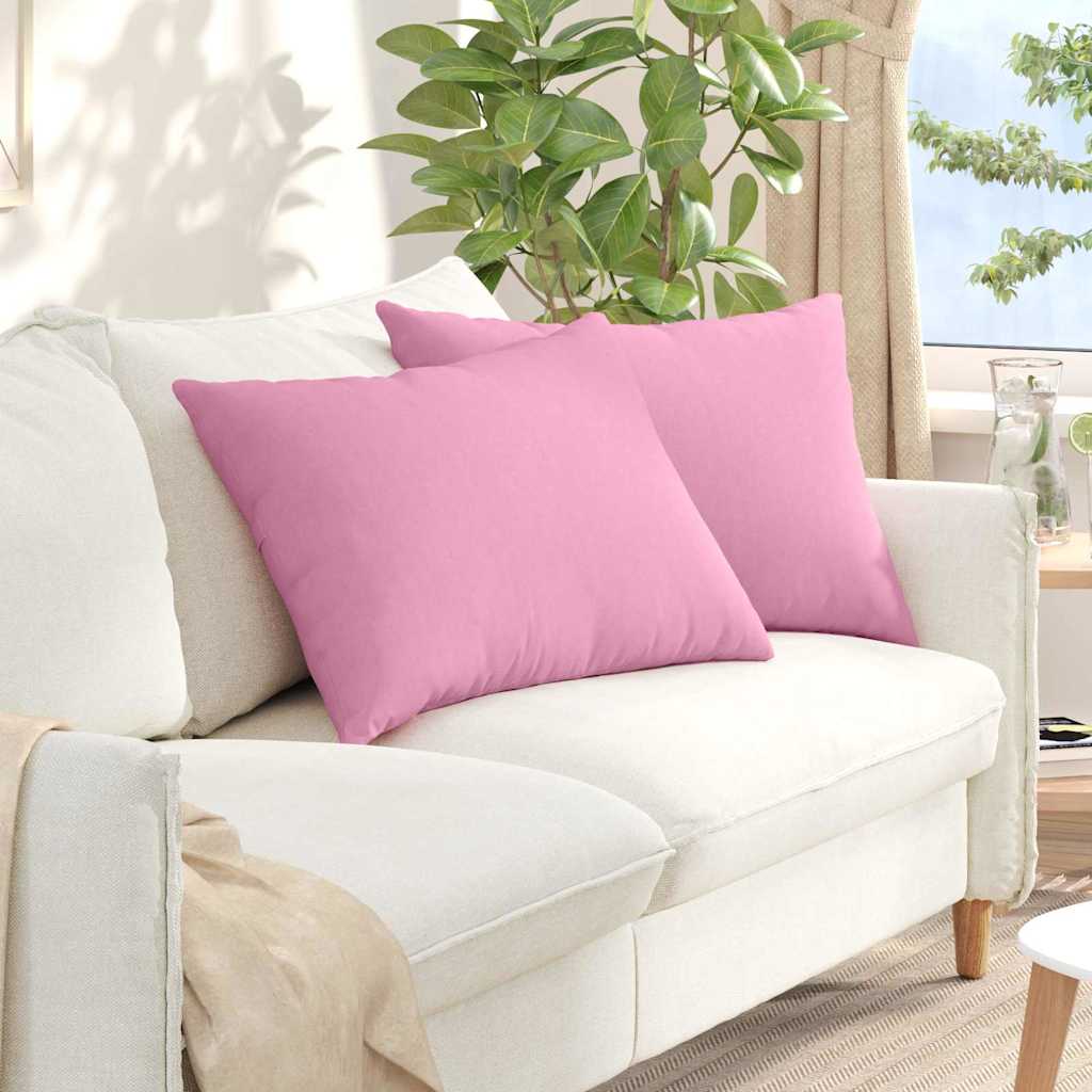 Sofa Kussens 2 pcs Roze 70 x 50 cm Stof is nu te koop bij PeponiXL, paradijselijk wonen!
