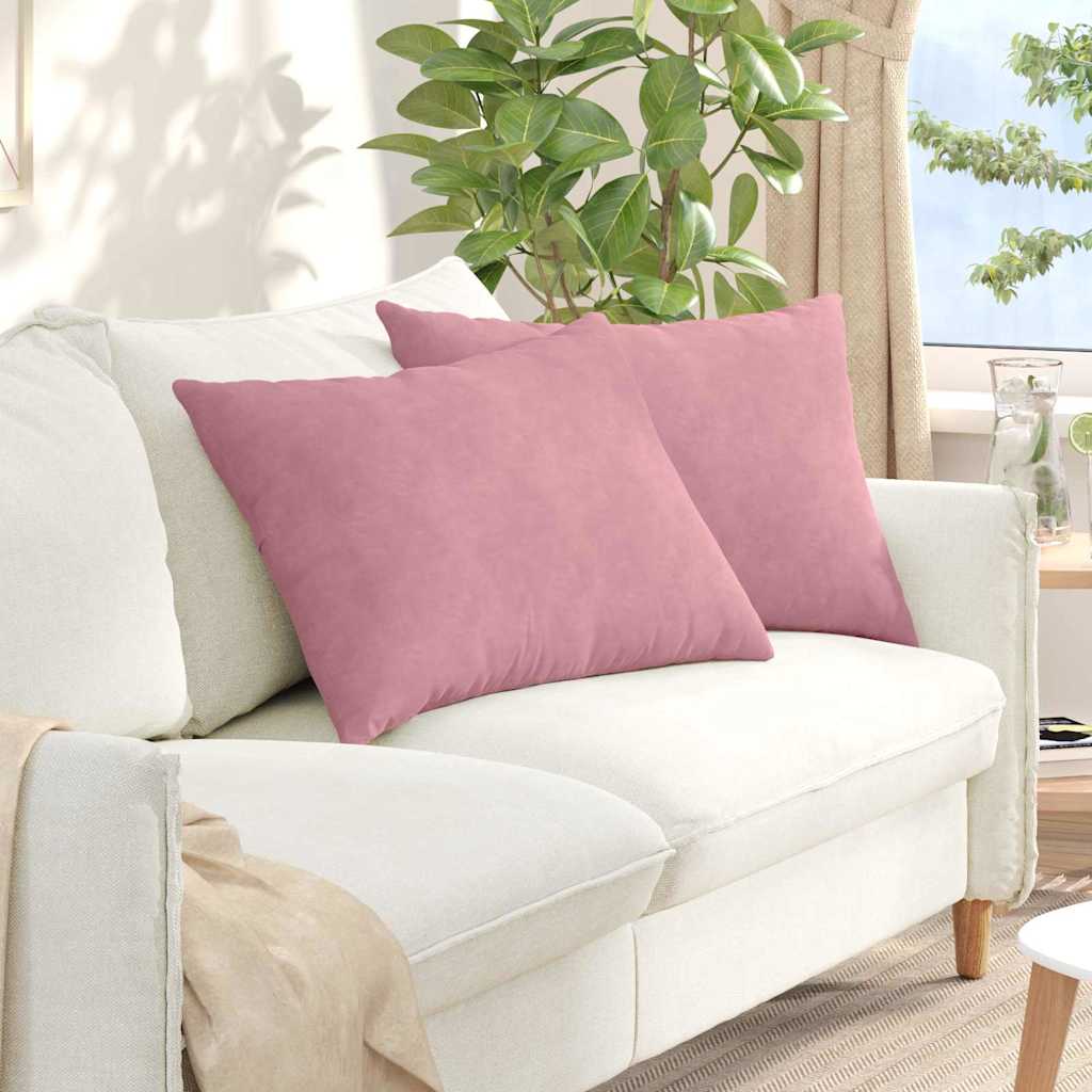Sofa Kussens 2 stuks Roze 70 x 50 cm Cordstof is nu te koop bij PeponiXL, paradijselijk wonen!