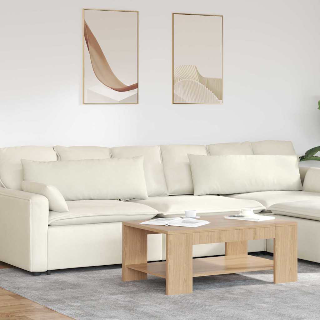 Sofa Kussens 2 stuks Crème 120 x 40 cm Cordstof is nu te koop bij PeponiXL, paradijselijk wonen!