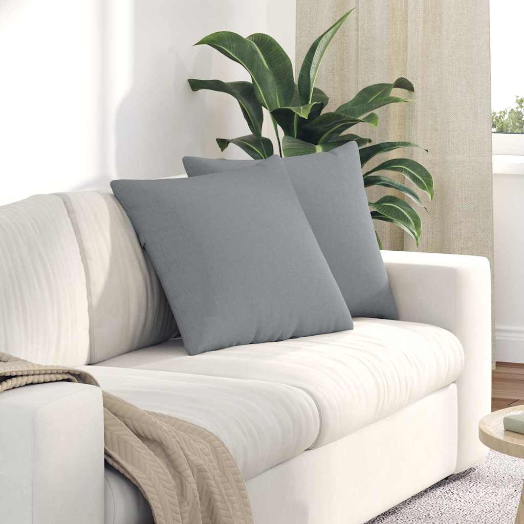 Sofa Kussens 2 pcs Lichtgrijs 50 x 50 cm Stof is nu te koop bij PeponiXL, paradijselijk wonen!