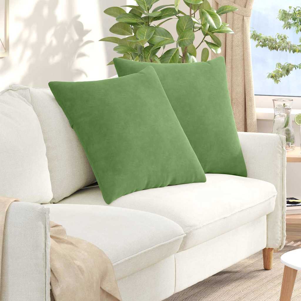 Sofa Kussens 2 stuks Lichtgroen 80 x 80 cm Cordstof is nu te koop bij PeponiXL, paradijselijk wonen!