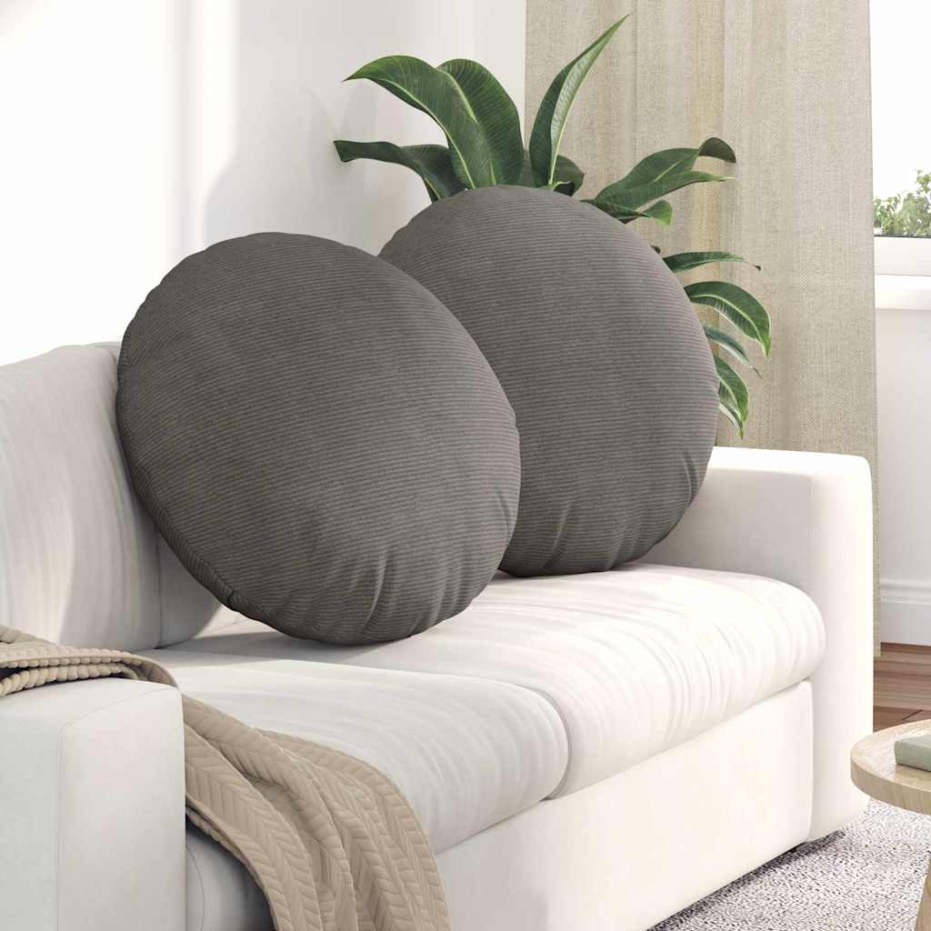 Zitkussens 2 pcs Lichtgrijs Ø 80 cm Katoen Stof is nu te koop bij PeponiXL, paradijselijk wonen!