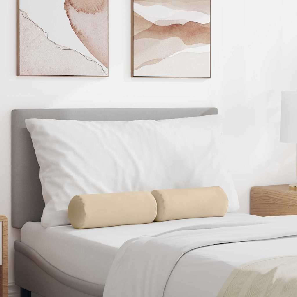 Bolster Kussens 2 stuks Crème Ø 15 x 40 cm Microvezel Stof is nu te koop bij PeponiXL, paradijselijk wonen!