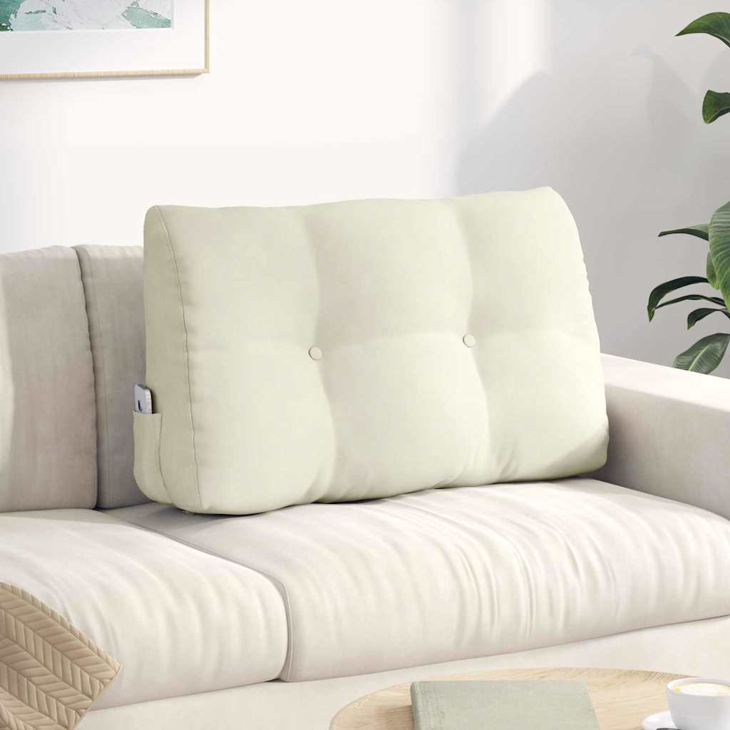 Rugkussen Crème 80 x 50 x 24 cm Fluweel is nu te koop bij PeponiXL, paradijselijk wonen!